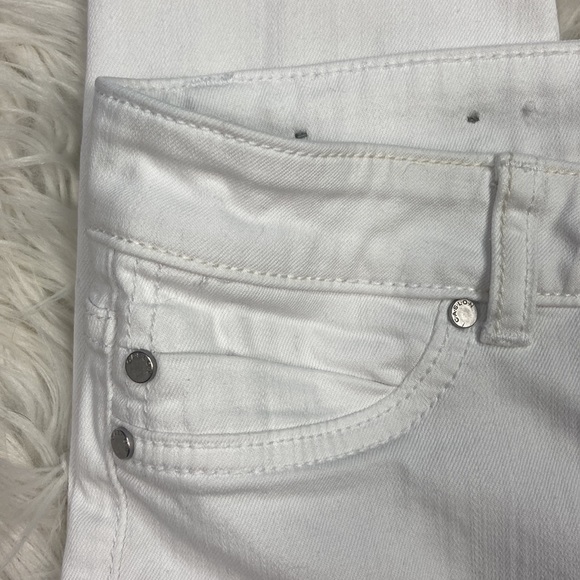 Calson Skinny Ankle White Denim Ripped Jeans - Picture 5 of 11